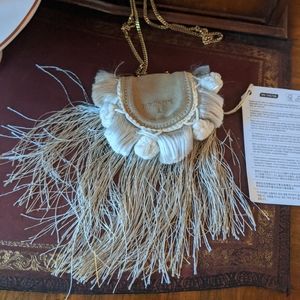 Patrizia Pepe Suede Fringe Miniature Crossbody Bag NWT